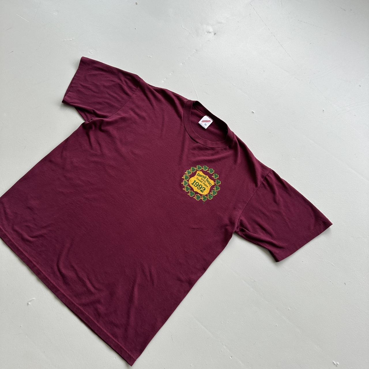 Burgundy Emerald City Police 90s Vintage T-shirt - XL
