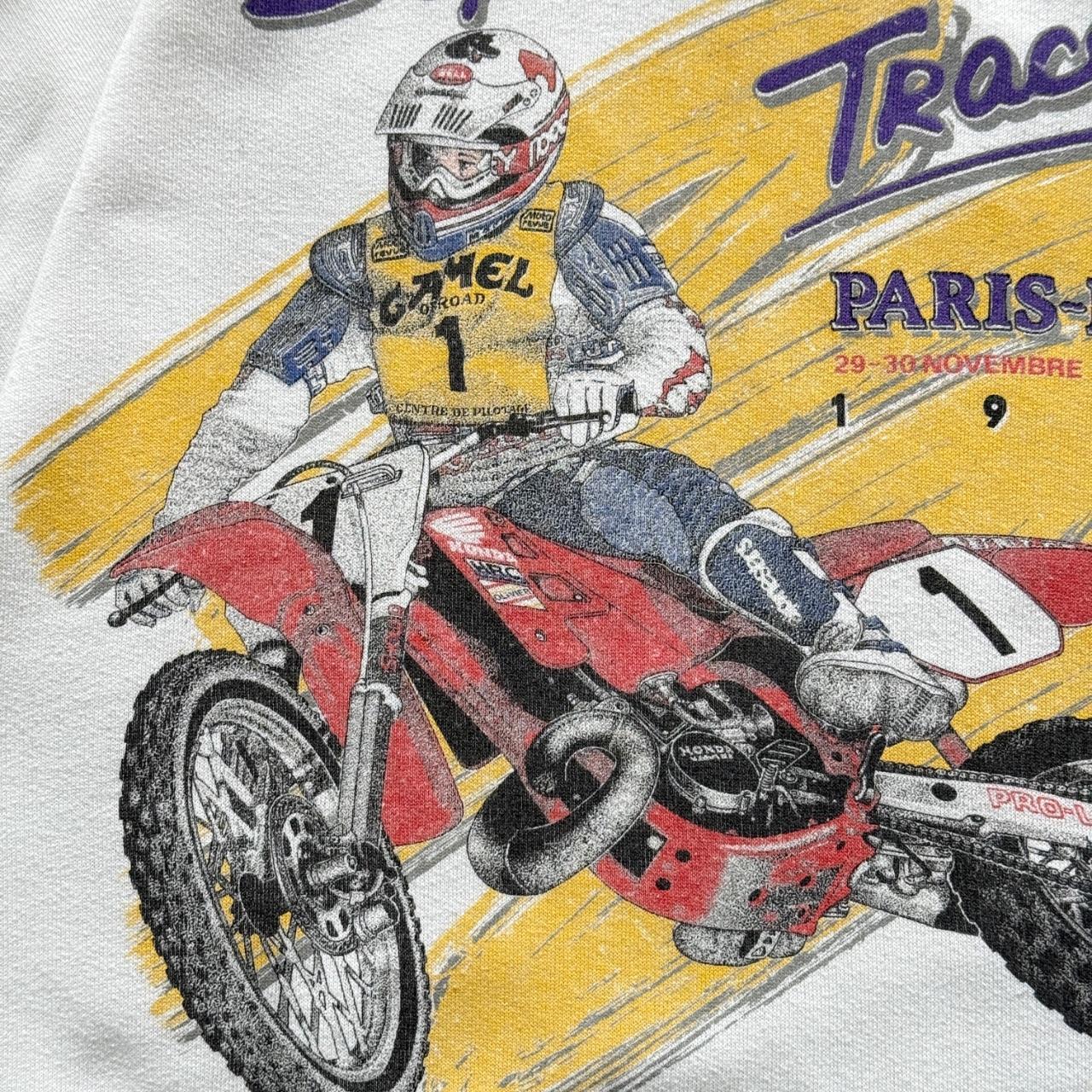 White Supercross Camel 90s Vintage Graphic Sweatershirt - Large
