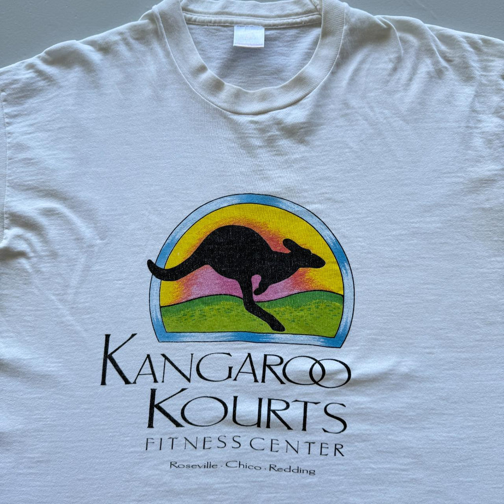 White Kangaroo Court Vintage 90s T-shirt - XL