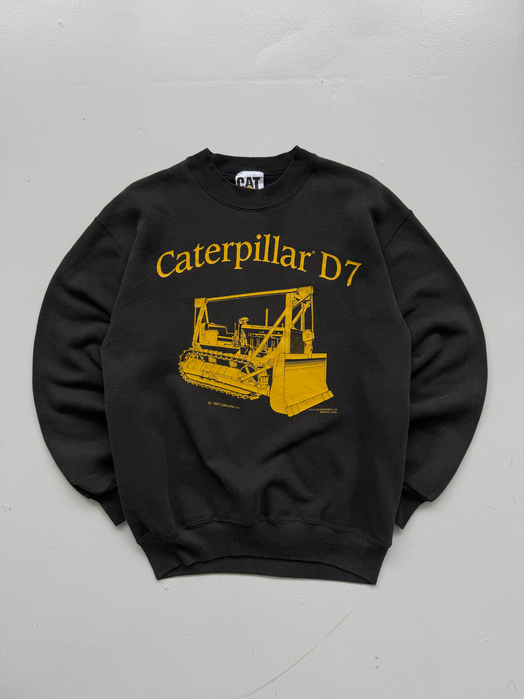 Caterpillar D7 1993 90's Vintage Crewneck Sweatshirt - Small