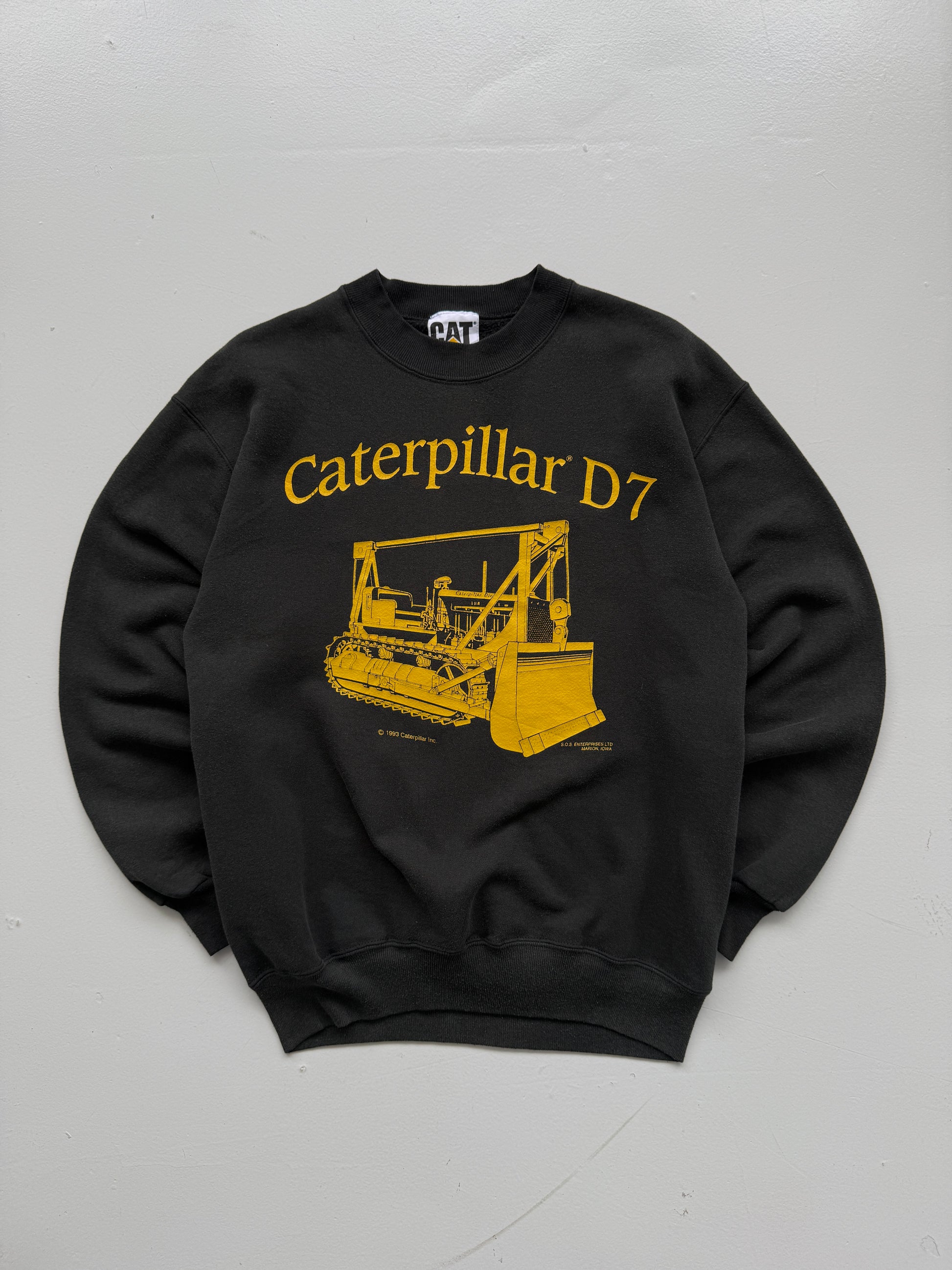 Caterpillar D7 1993 90's Vintage Crewneck Sweatshirt - Small