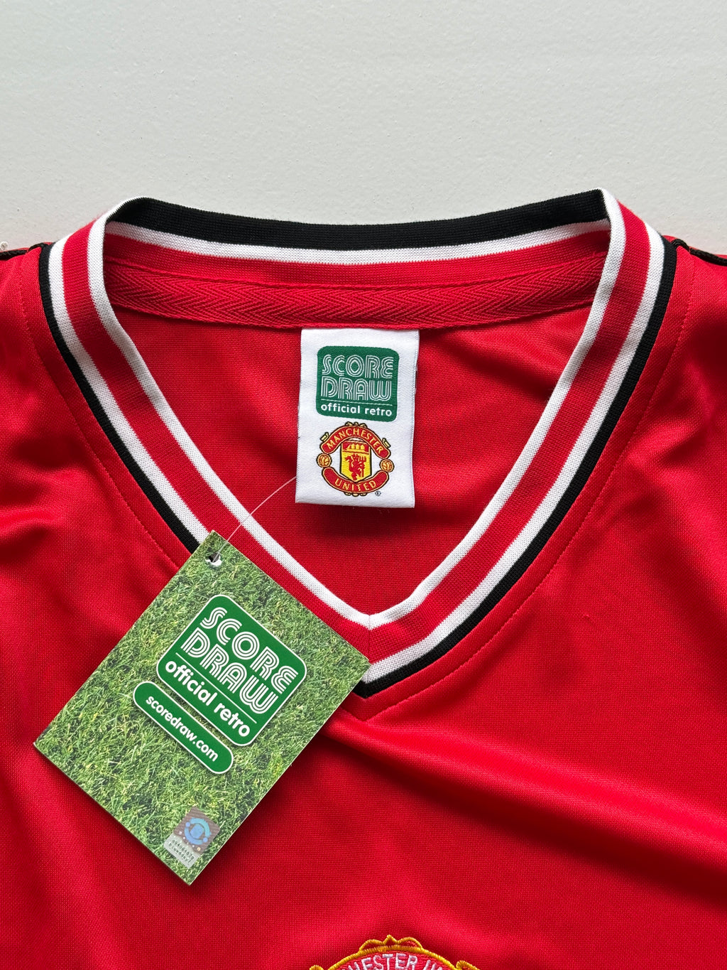 Score Draw Manchester United Sharp Retro Football Shirt - 2XL