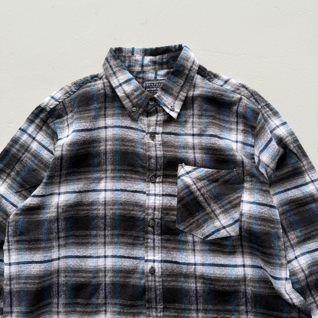 Blue Jackson Hole 00’s Vintage Flannel Long Sleeve Shirt - Medium