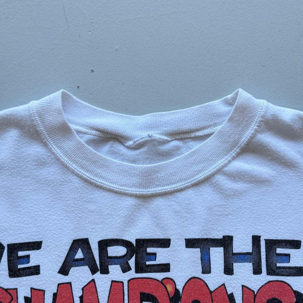 White Ibiza Football 90's Graphic Cartoon T-Shirt - Medium