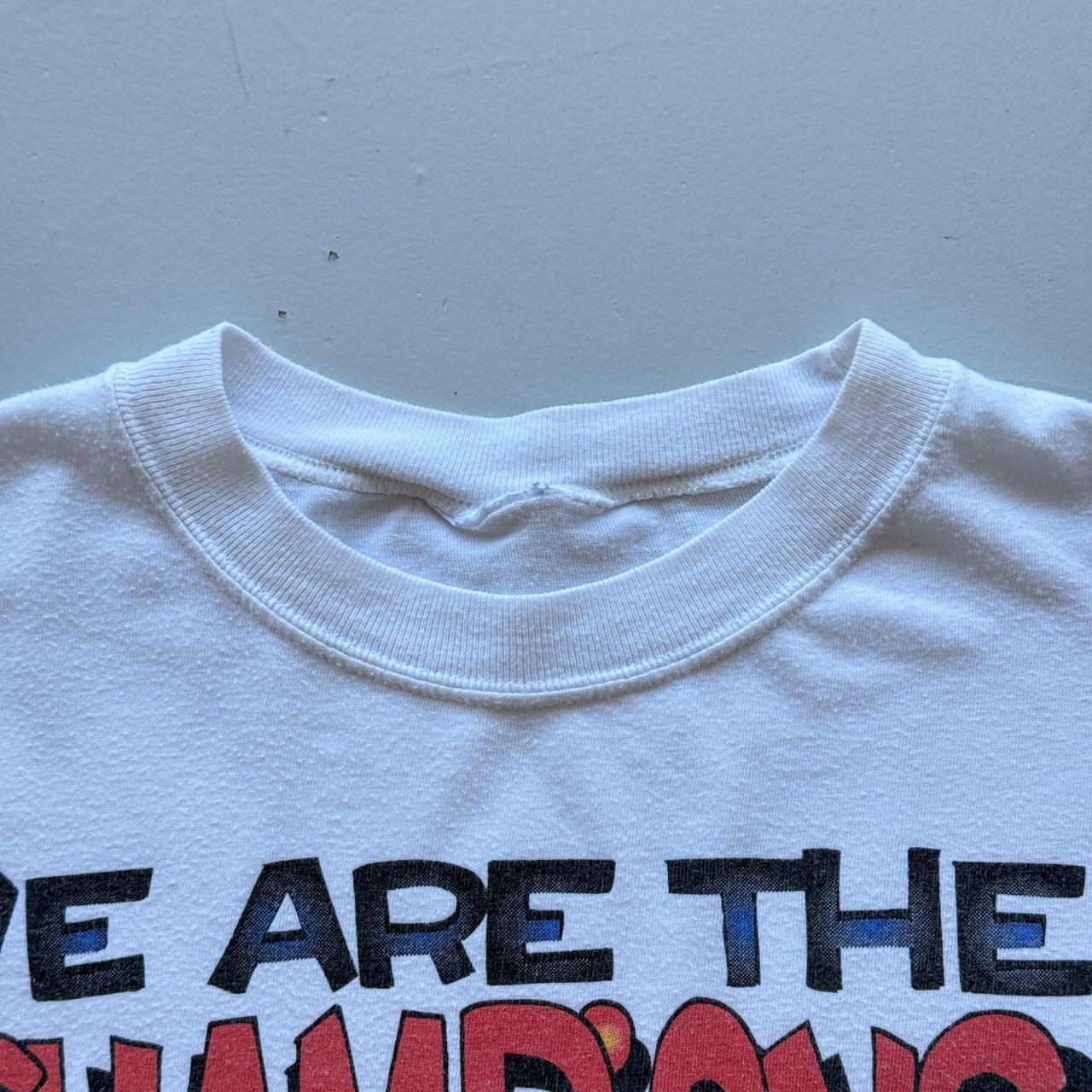 White Ibiza Football 90's Graphic Cartoon T-Shirt - Medium