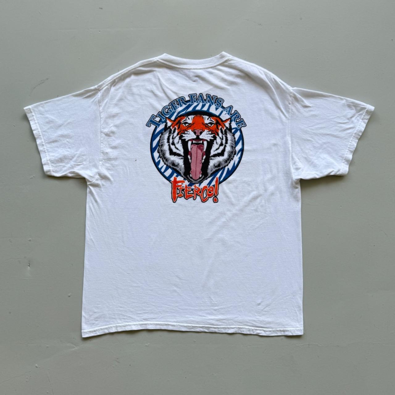White Clemson Tigers Football 90s Collage Vintage T-shirt - XXL