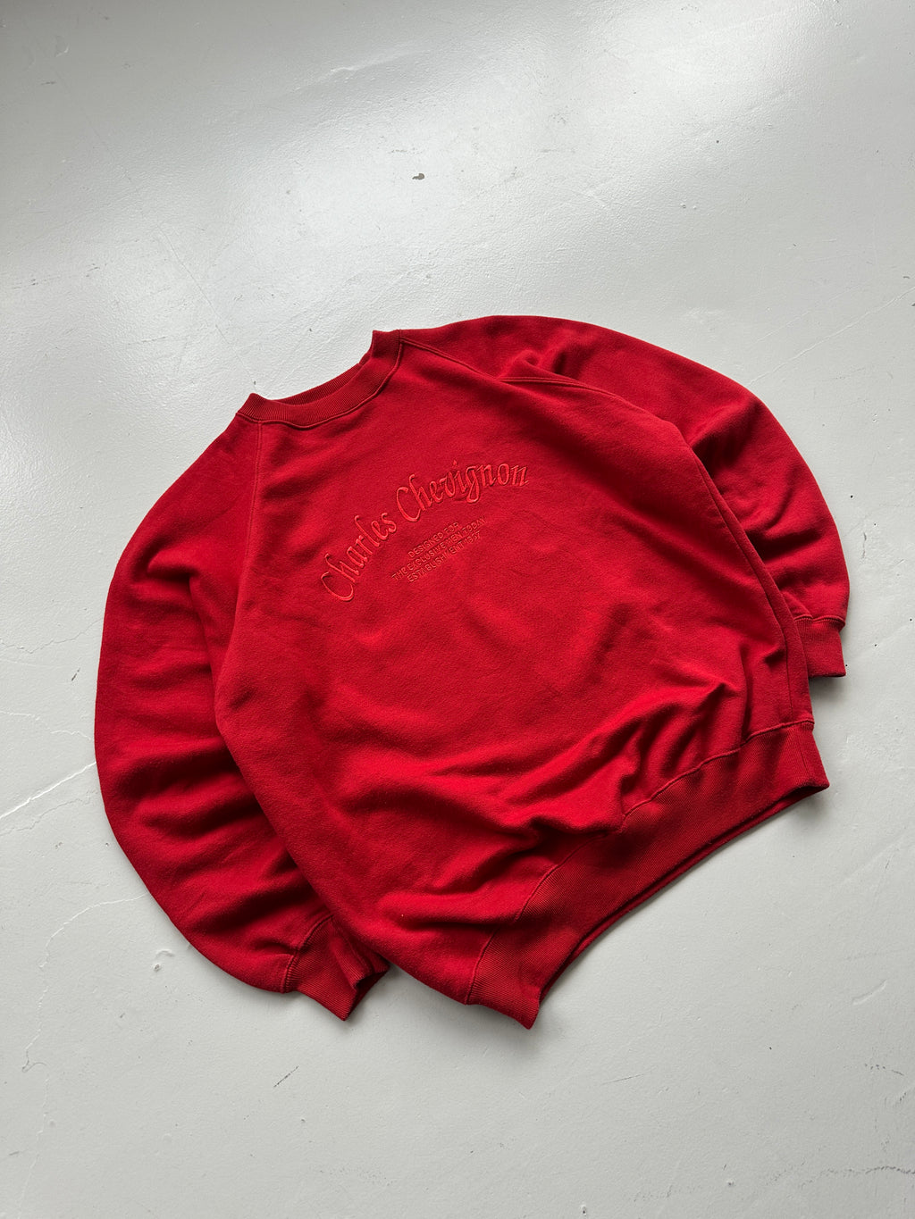 Red Chevignon Vintage Sweatshirt 90's Crewneck - Women's 8