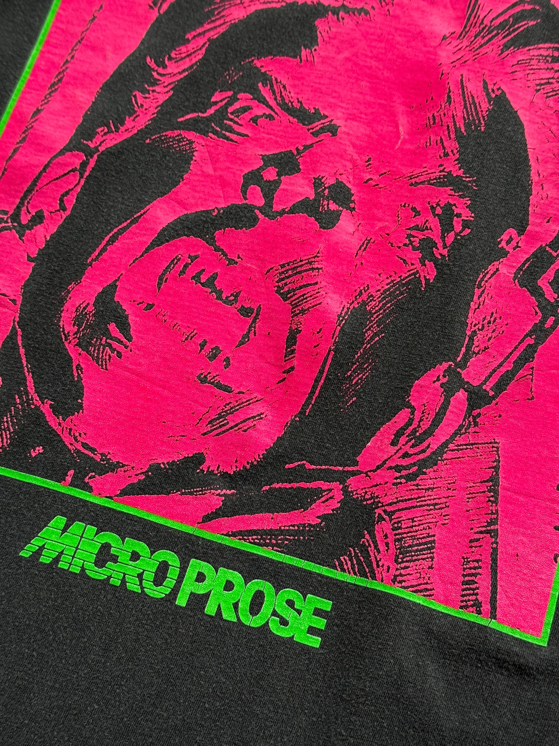 Black BloodNet 90's Vintage Cyberpunk Graphic Gaming T-Shirt - Large