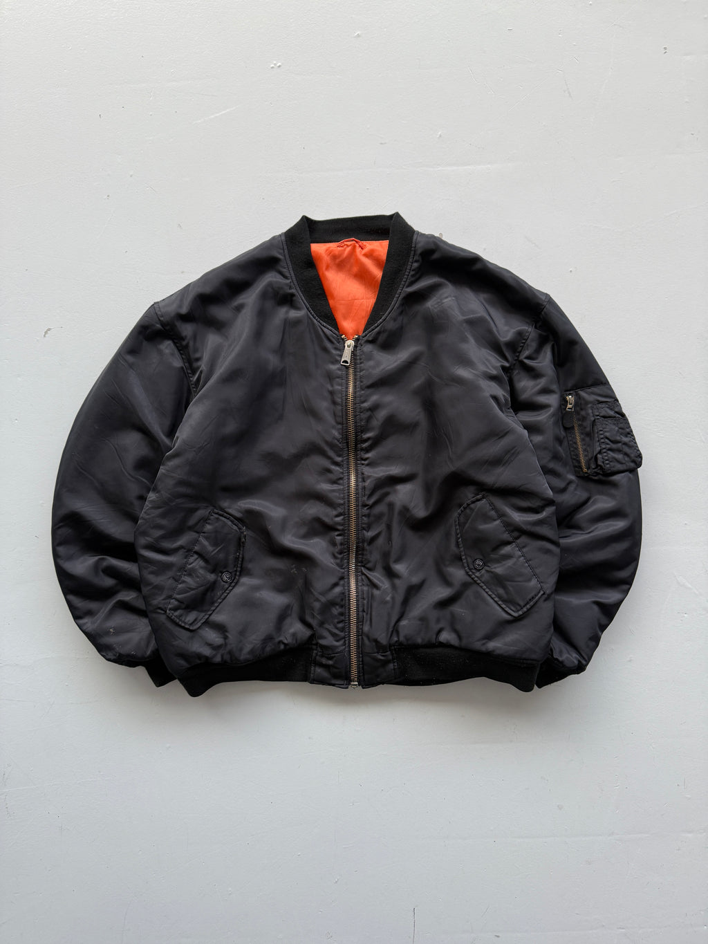 Black Reversible 90's Vintage Bomber Jacket - XXL