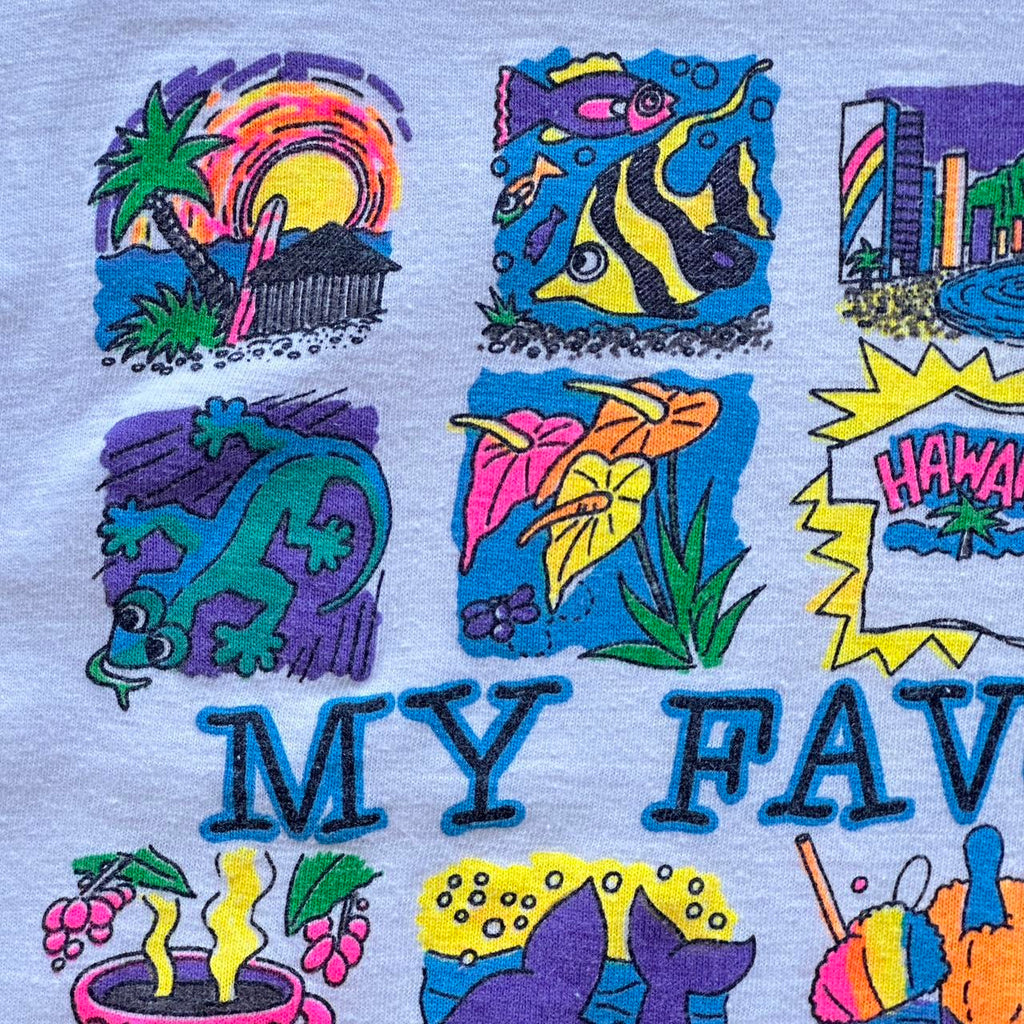 White Hawaii Tourist 90s Vintage T-shirt - Small