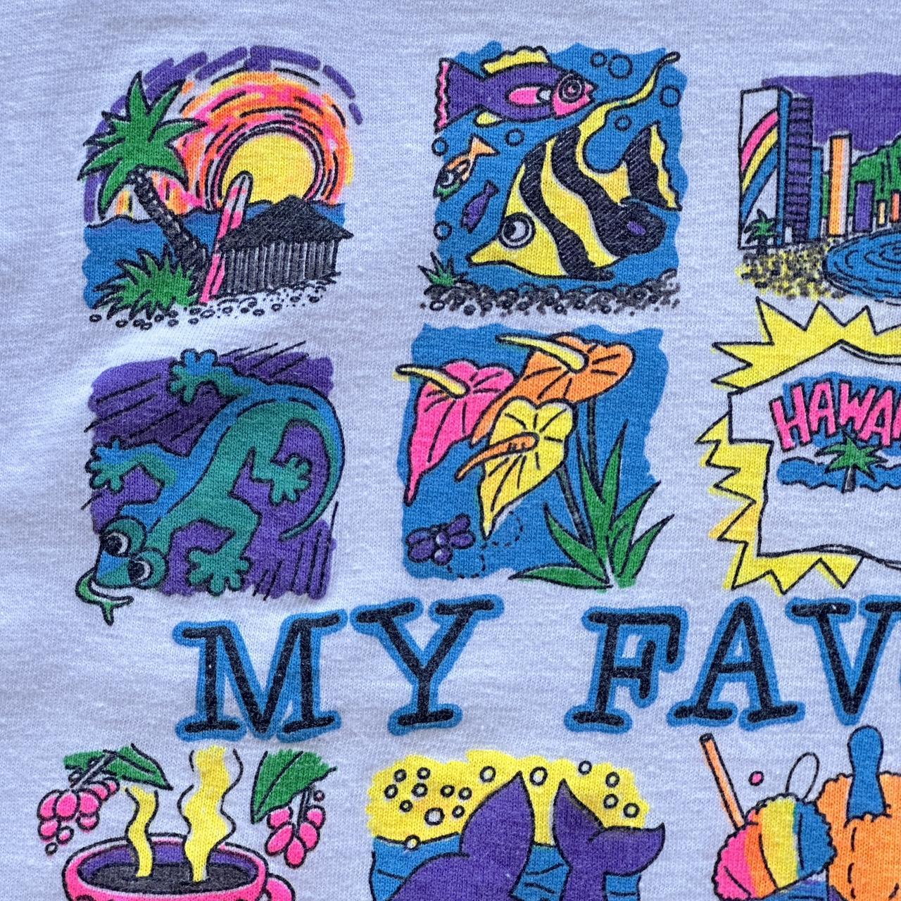 White Hawaii Tourist 90s Vintage T-shirt - Small