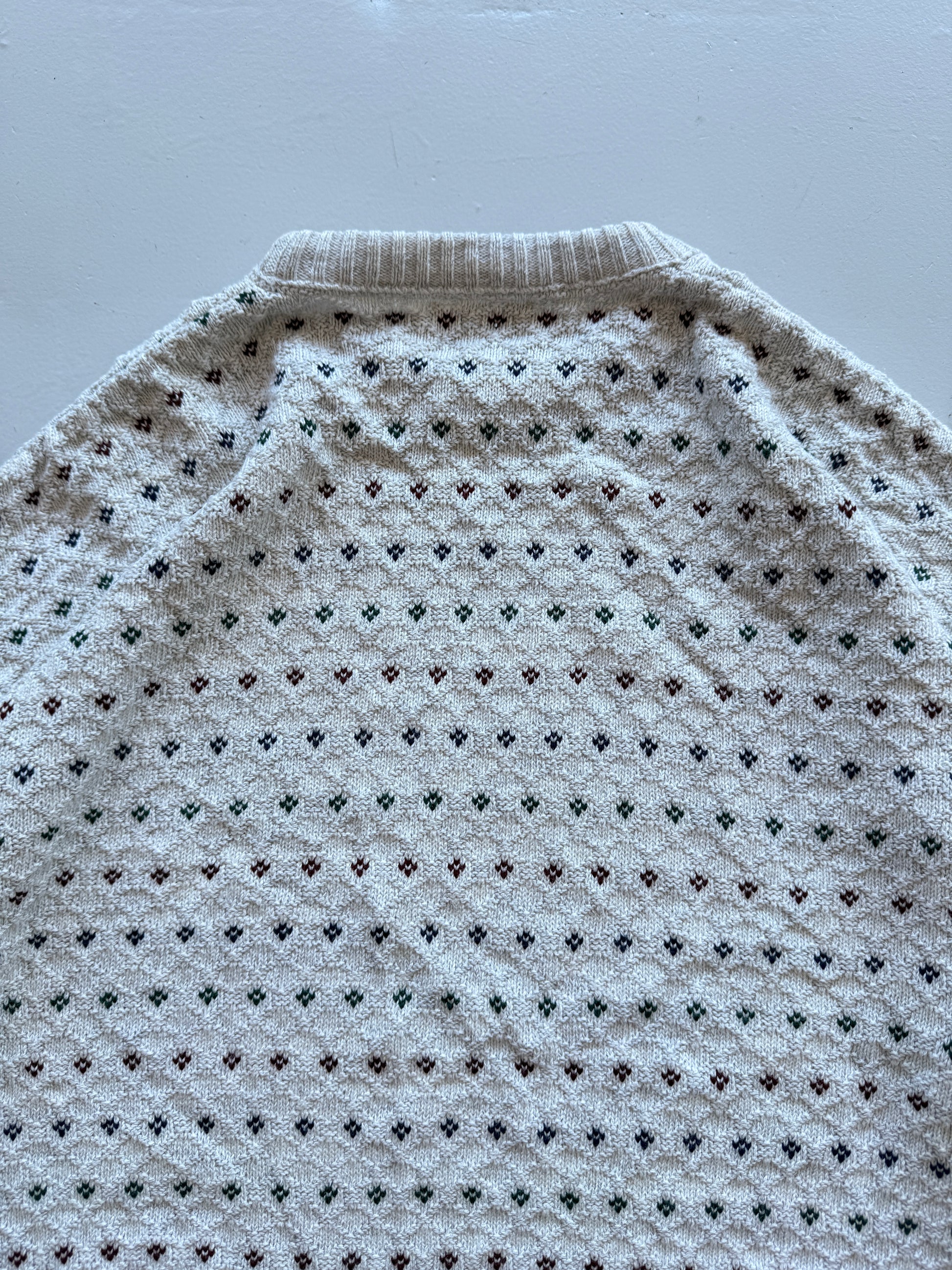 Cream St. John's Bay Knitted Vintage 90's Jumper - XL