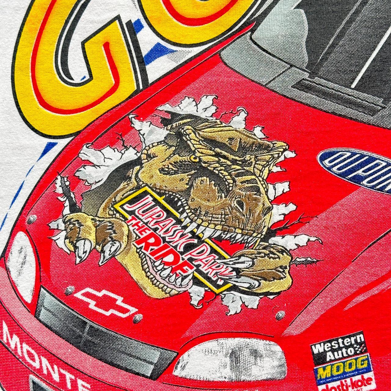 White Jeff Gordon 1997 Jurassic Park Nascar Vintage 90's T-shirt - Medium