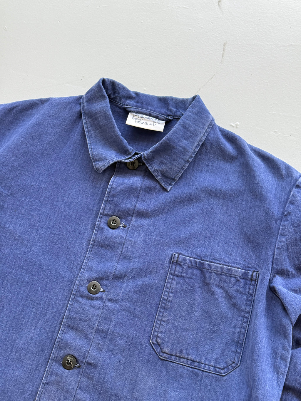 Blue Herringbone Vintage Workwear Chore Jacket CH365 - Medium