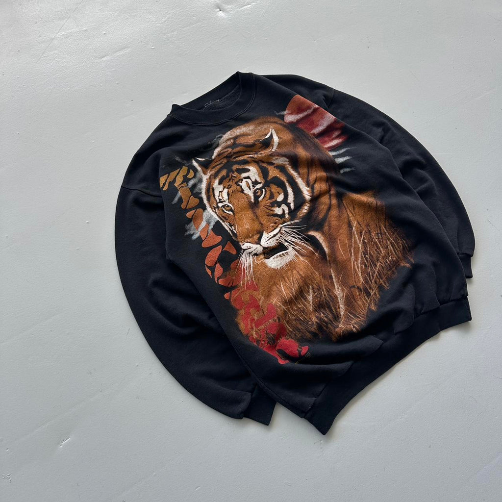 Black Tiger 90’s Vintage Graphic Sweatshirt - Medium