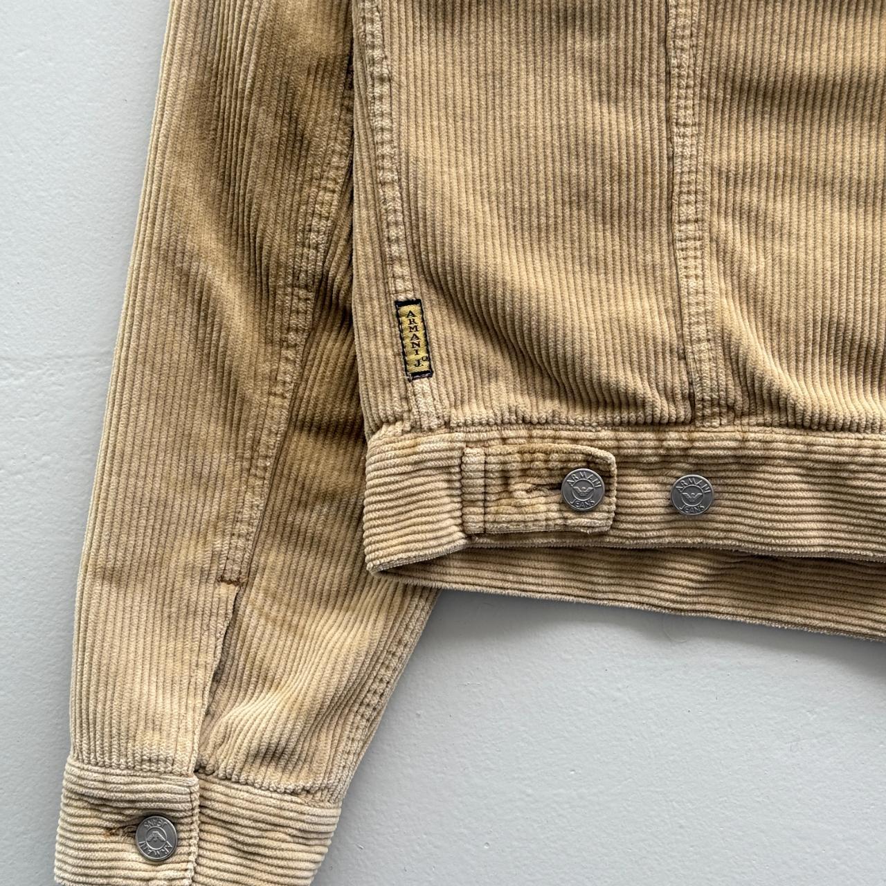 Brown Armani Jeans Corduroy Vintage Jacket - Womens Large Size 10/12