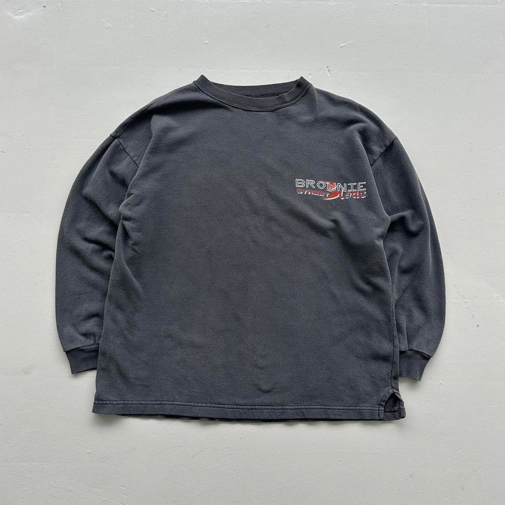 Grey Rollerblading 90’s Vintage Graphic Sweatshirt - Small Oversized