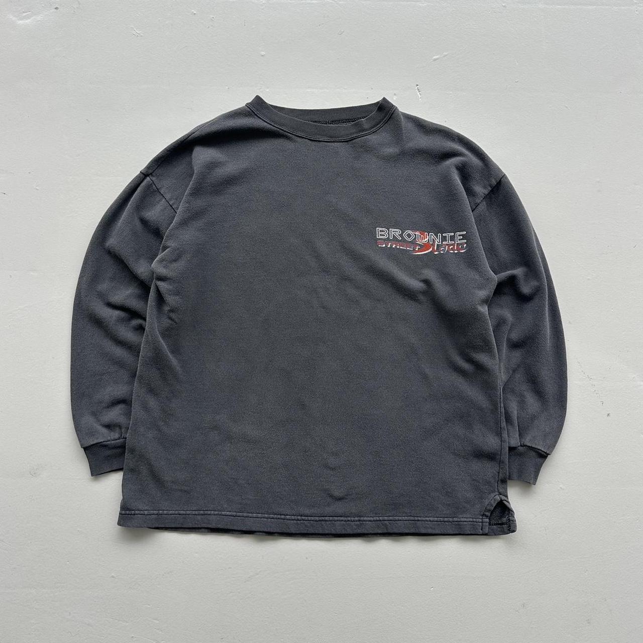Grey Rollerblading 90’s Vintage Graphic Sweatshirt - Small Oversized
