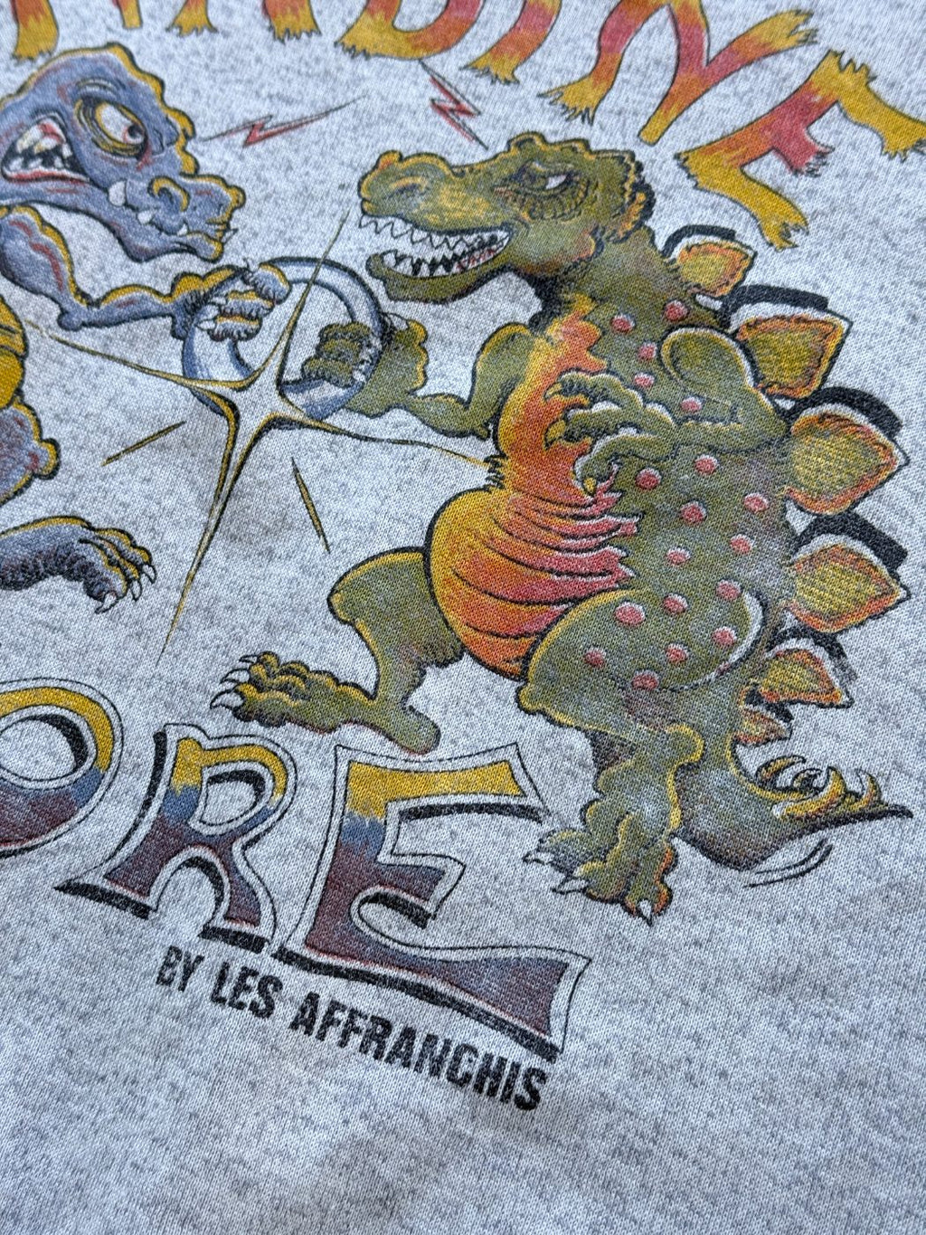 Nadine Zore French Cartoon Vintage Dinosaur 90's Sweatshirt - Small