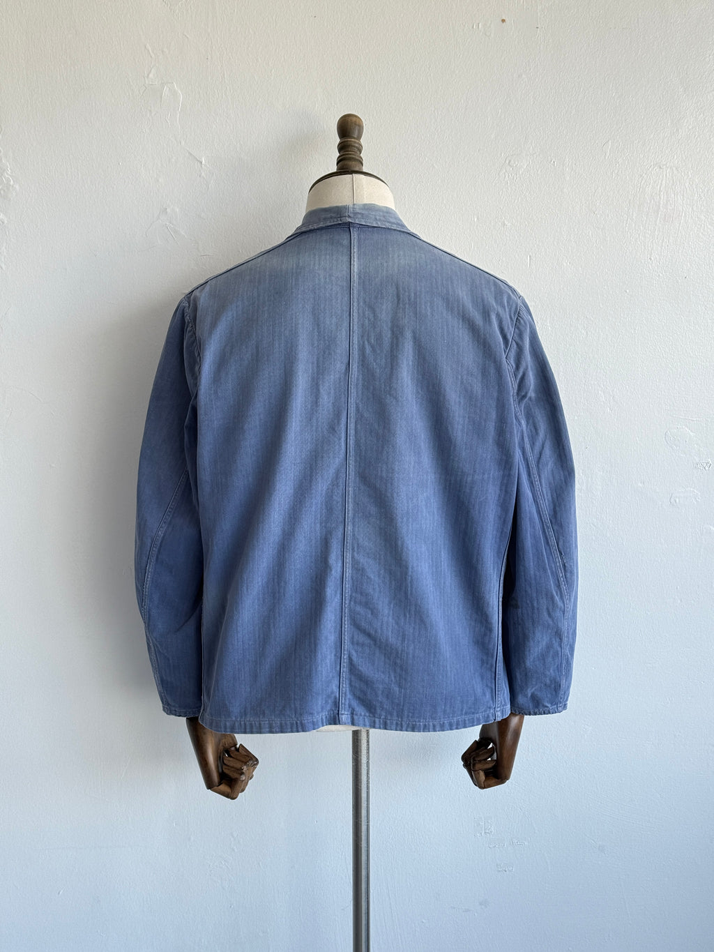 Faded Blue French 1950's Vintage Workwear Chore Jacket CH463 - Small