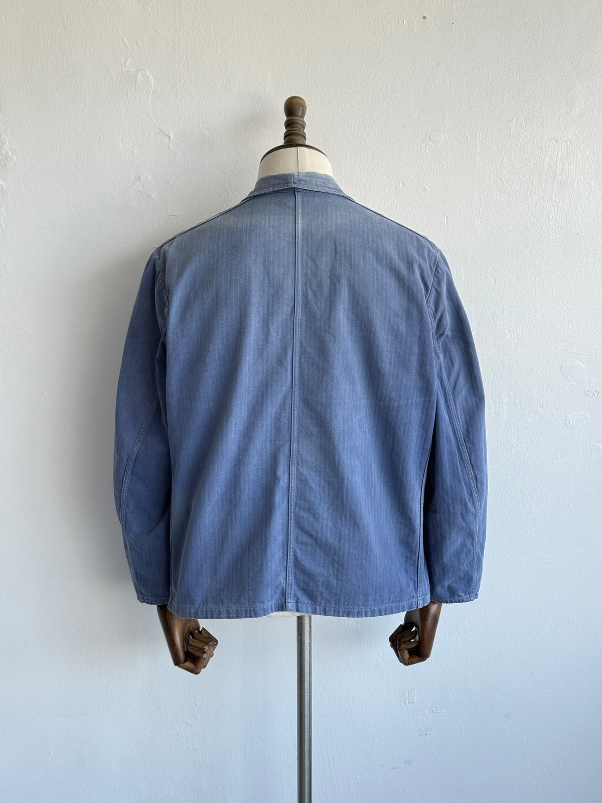 Faded Blue French 1950's Vintage Workwear Chore Jacket CH463 - Small