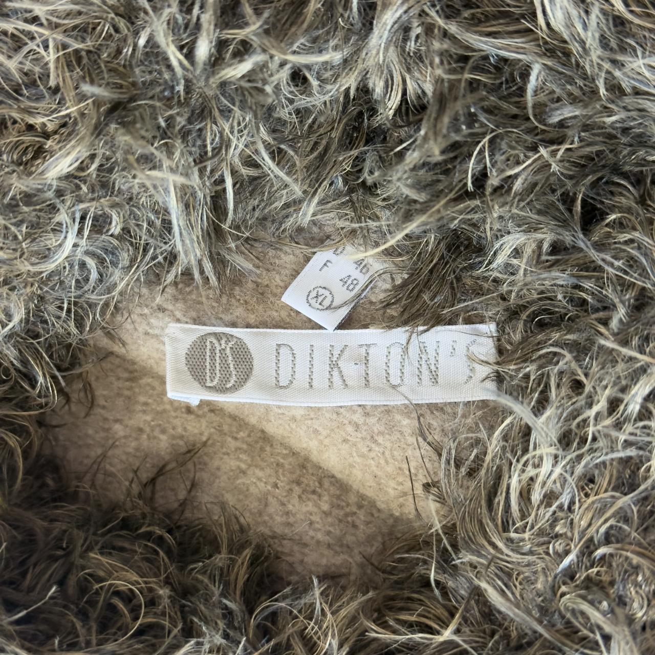 Cream Dikton Vintage Y2K Roll-Neck Fluffy Jumper - Womens Size Large
