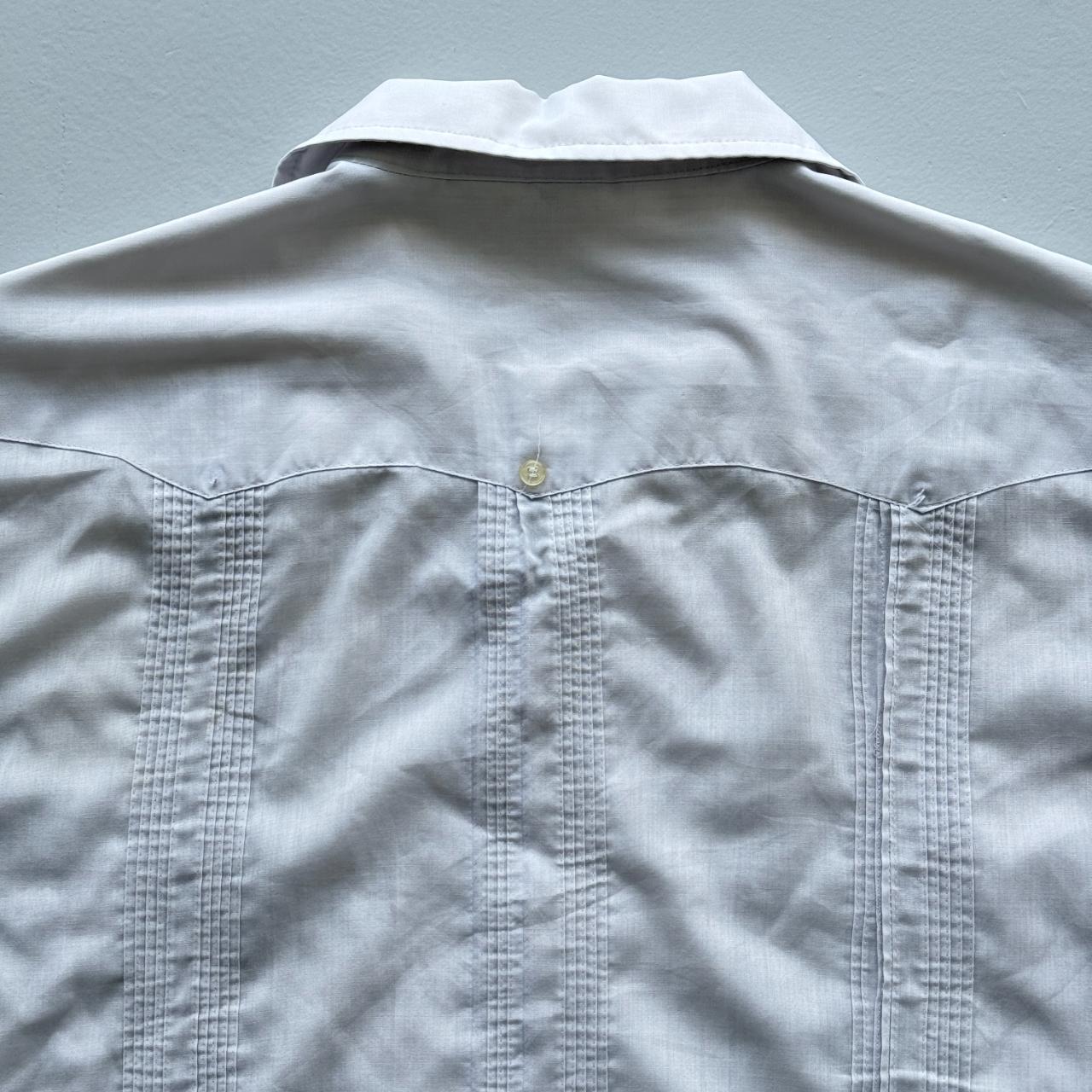 Grey Cuban Camp Collar Havanna Vintage 70's Shirt - Large