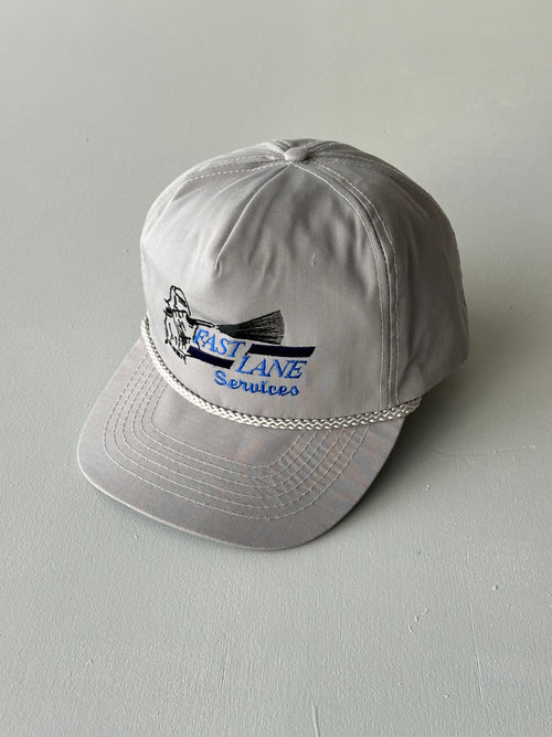 Grey Fast Lane Services 90's Vintage SnapBack Trucker Cap