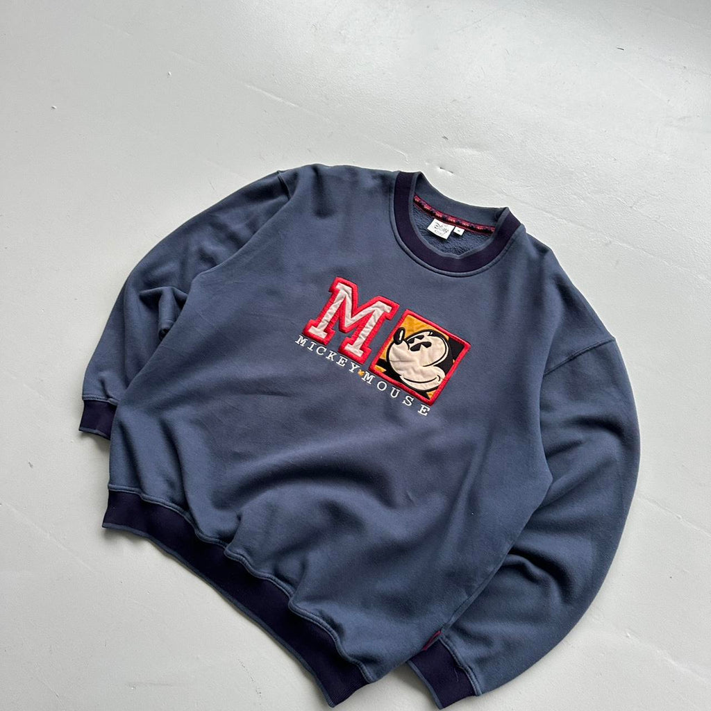 Navy Mickey Disney 90’s Vintage Graphic Sweatshirt - Medium