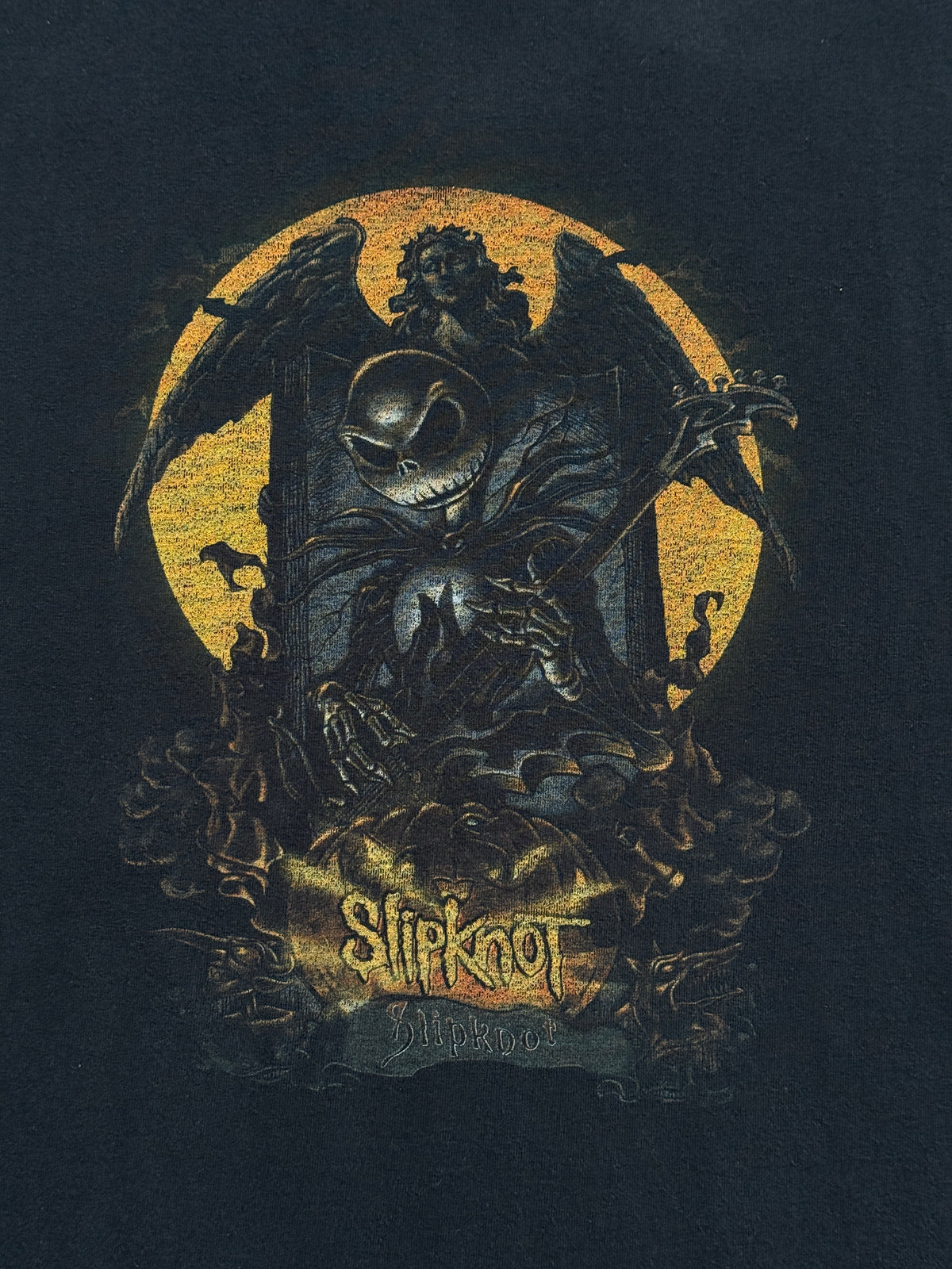 Black Jack Skellington Slipknot Nightmare Before Christmas Graphic T-Shirt - 2XL