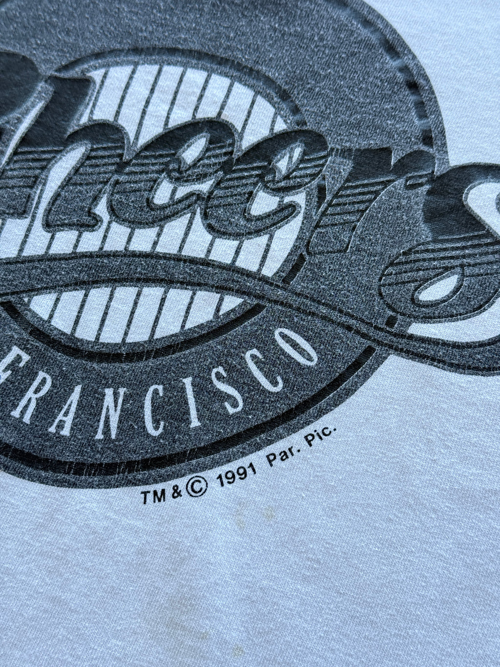 White Cheers San Francisco 90's Vintage Single Stitch Graphic T-Shirt - Large