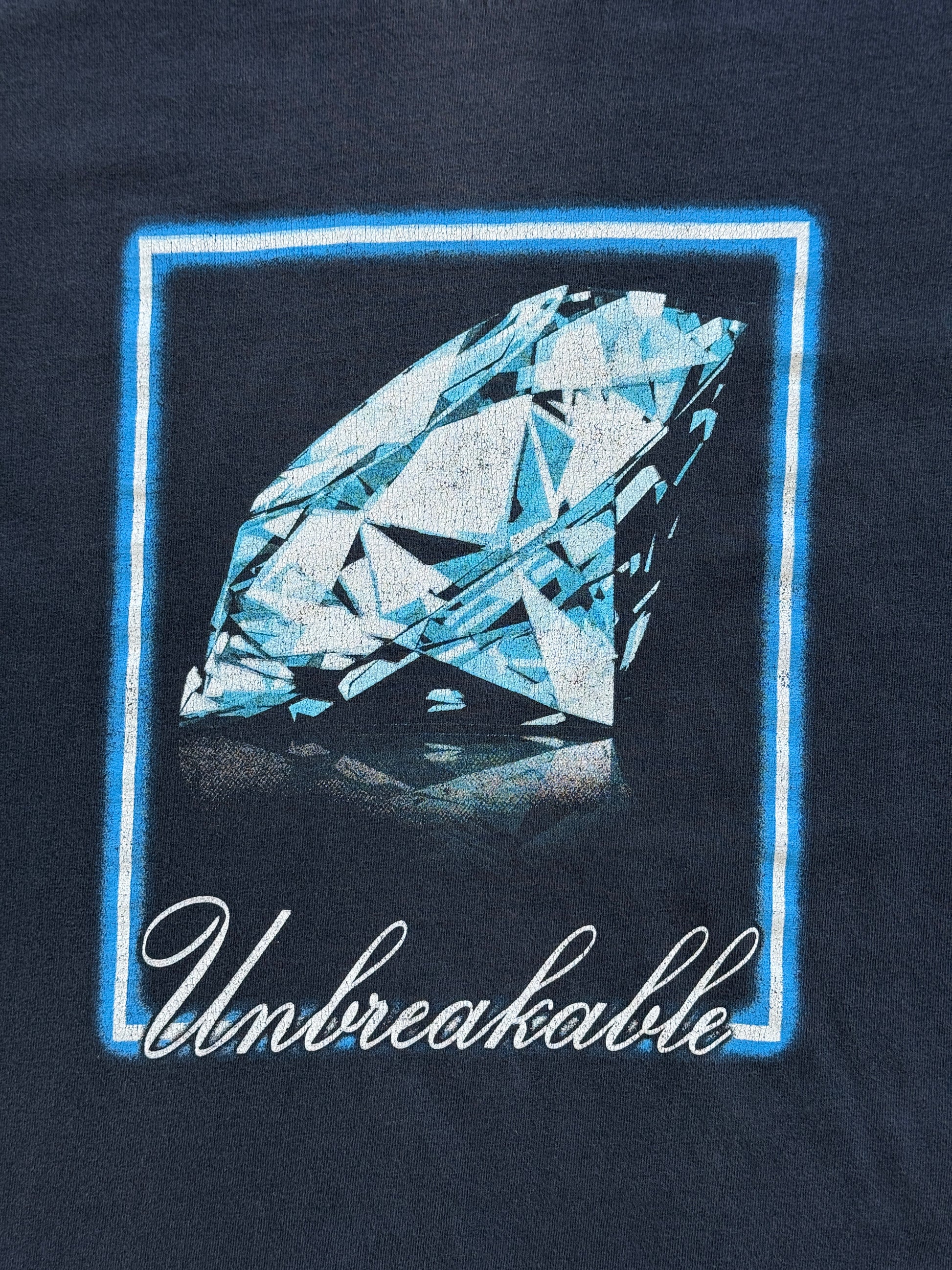 Black Unbreakable 00's Vintage Graphic Skate T-Shirt - Medium