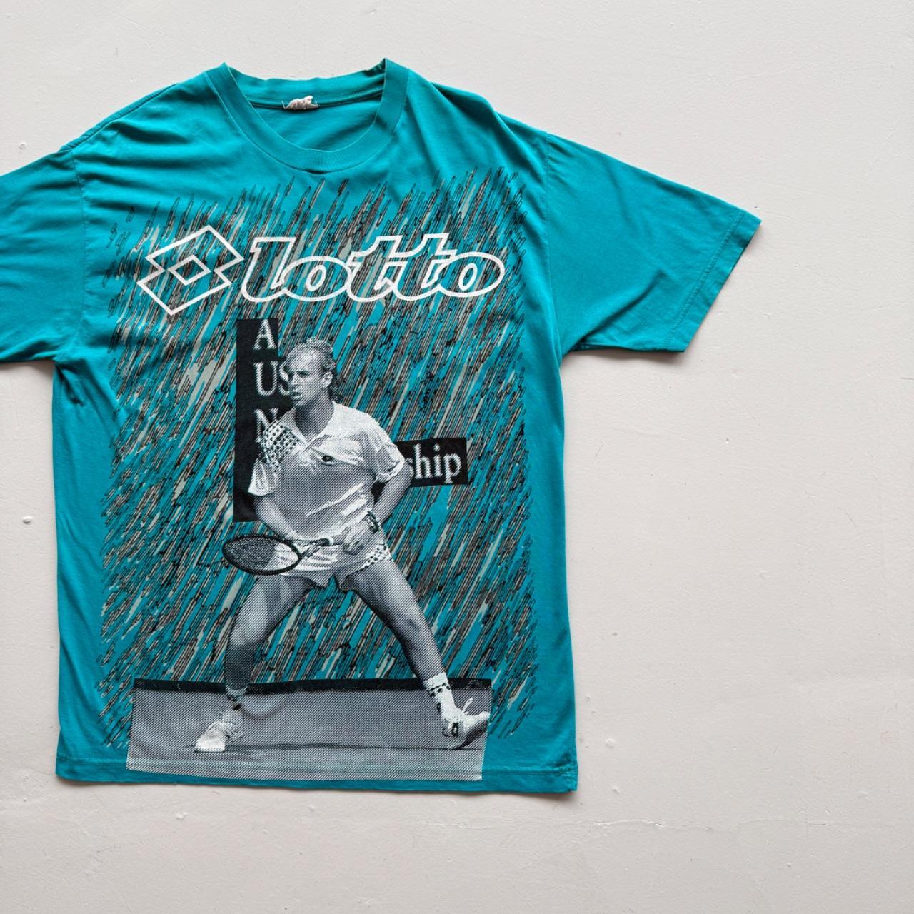 Blue Lotto US Tennis 90s Vintage Graphic T-Shirt - Large