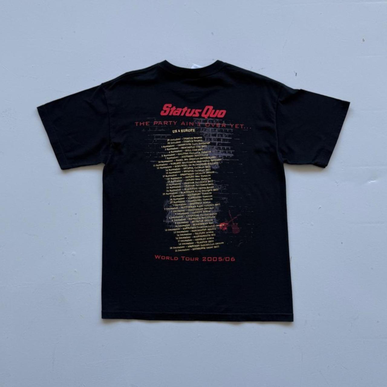 Black Status Quo 00s Vintage Graphic Band T-shirt - Medium