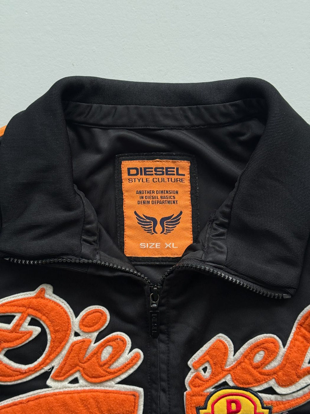 Diesel Culture Spell-Out Y2K Vintage Track Jacket - Large