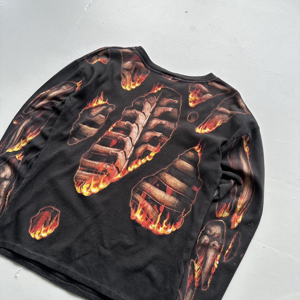 Black Gothic Y2K Long sleeve 00s Vintage Womens T-shirt - Size 12