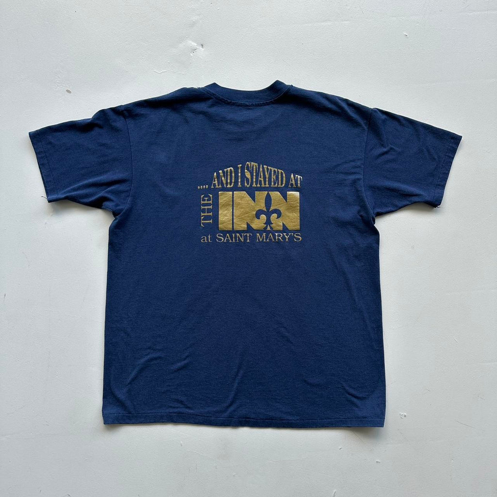 Navy Notre Dame NFL 90s Vintage T-shirt - XL