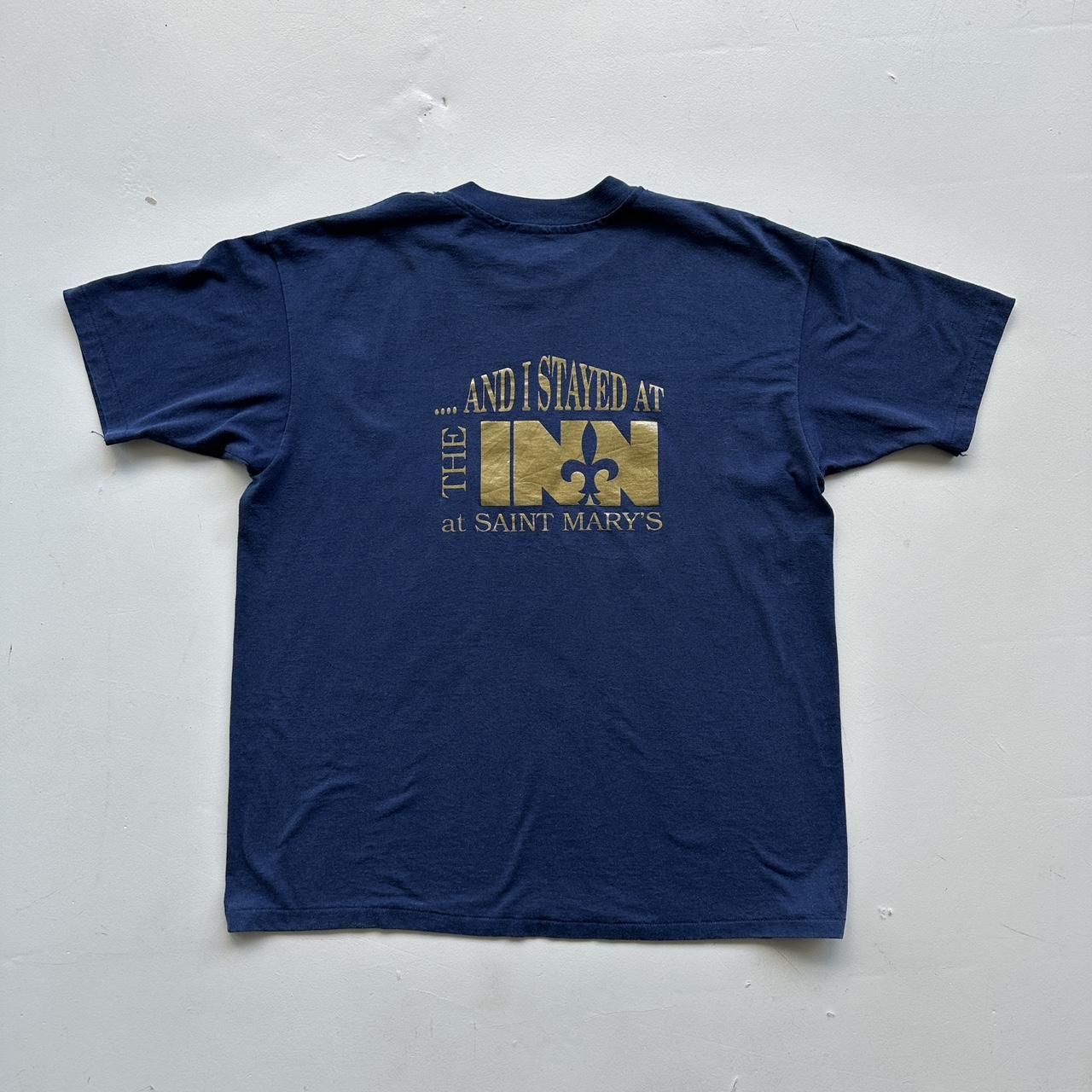 Navy Notre Dame NFL 90s Vintage T-shirt - XL