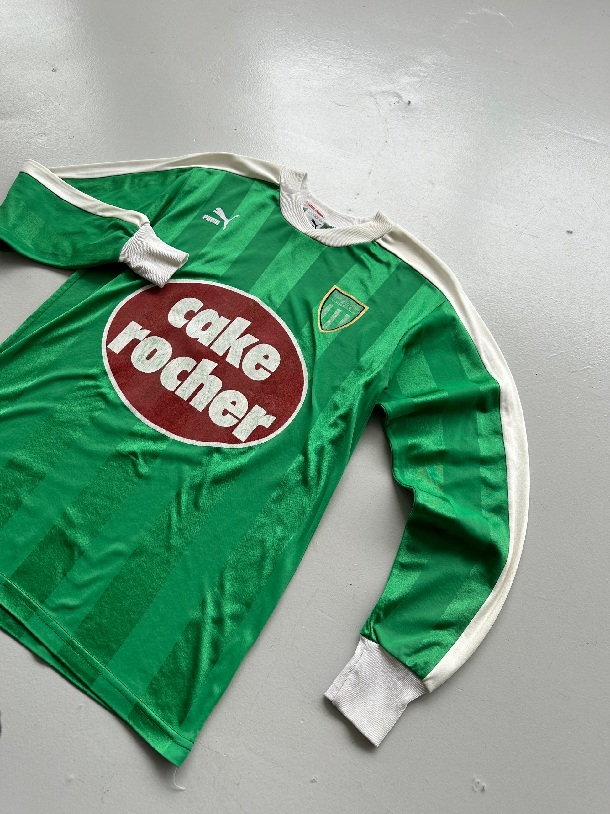 Vintage 80's Football Shirt ASSE Cake Rocher Puma Jersey 1985-1986 - XS