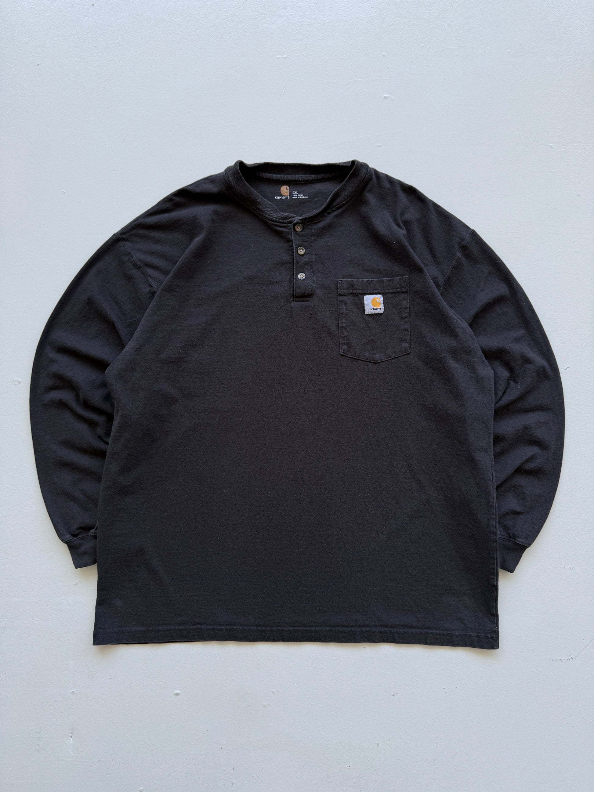 Carhartt Pocket Henley Vintage Long Sleeve T-Shirt - 2XL
