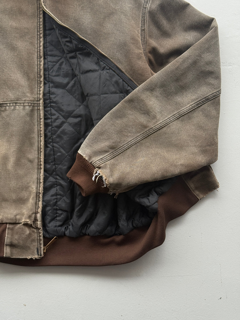 Faded Brown Carhartt 90's Vintage Cavas Active Jacket - Large