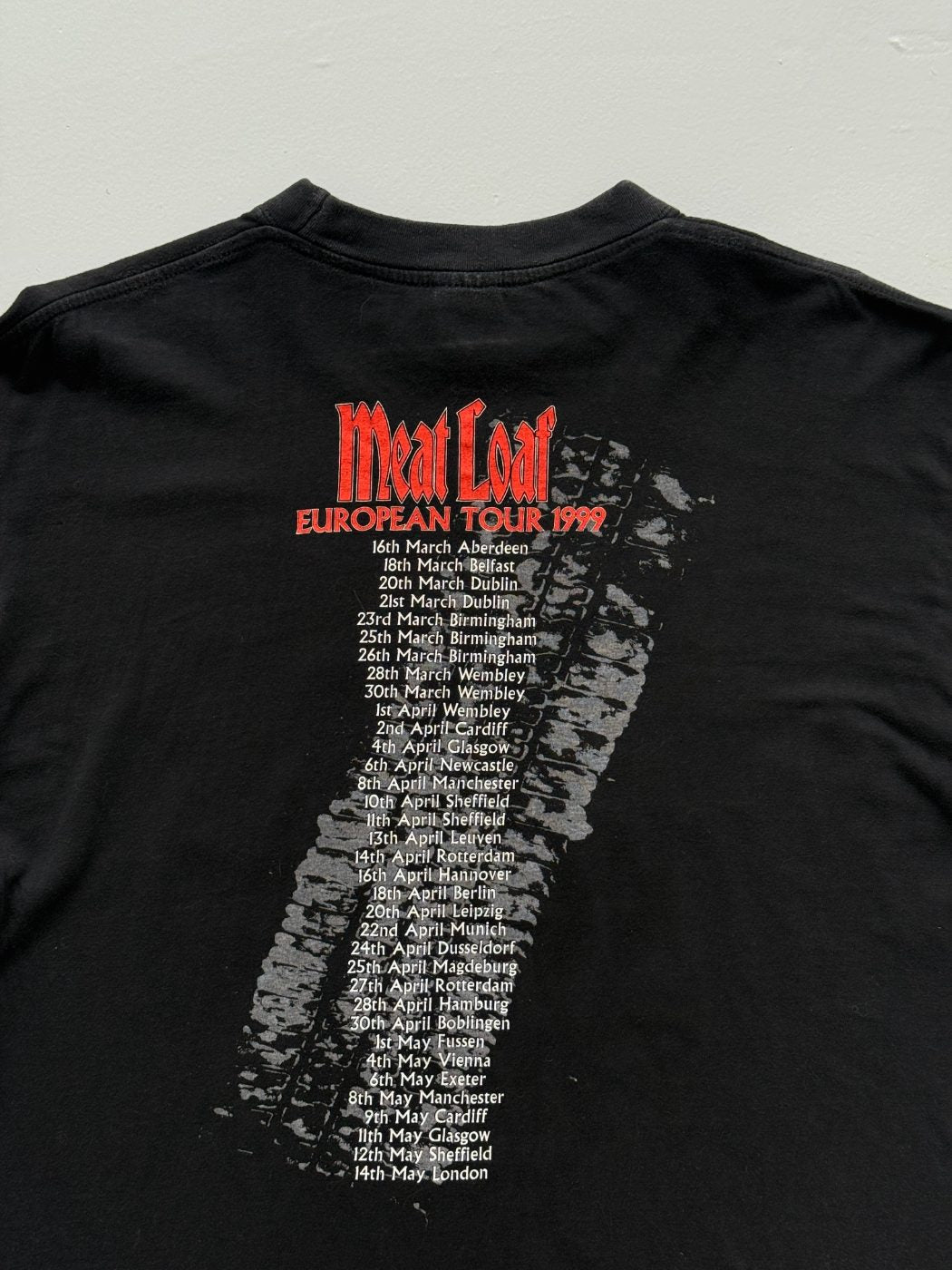 Meat Loaf European Tour Rare 1999 Vintage Graphic T-Shirt - Large