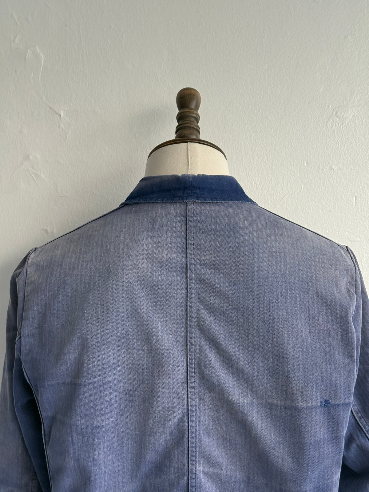 Thrashed Blue French 1950/60's Vintage Workwear Chore Jacket CH544 - XS