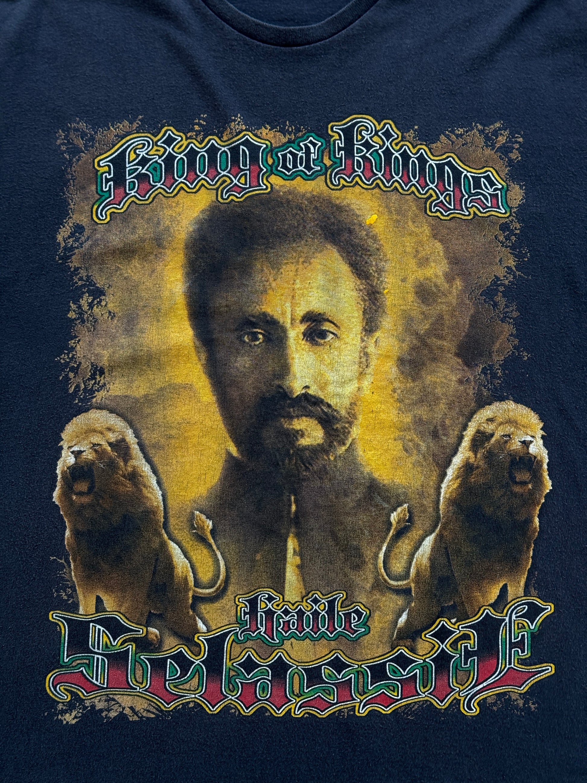 Black Heidi Selassie 00's Vintage Political Graphic T-Shirt - Large