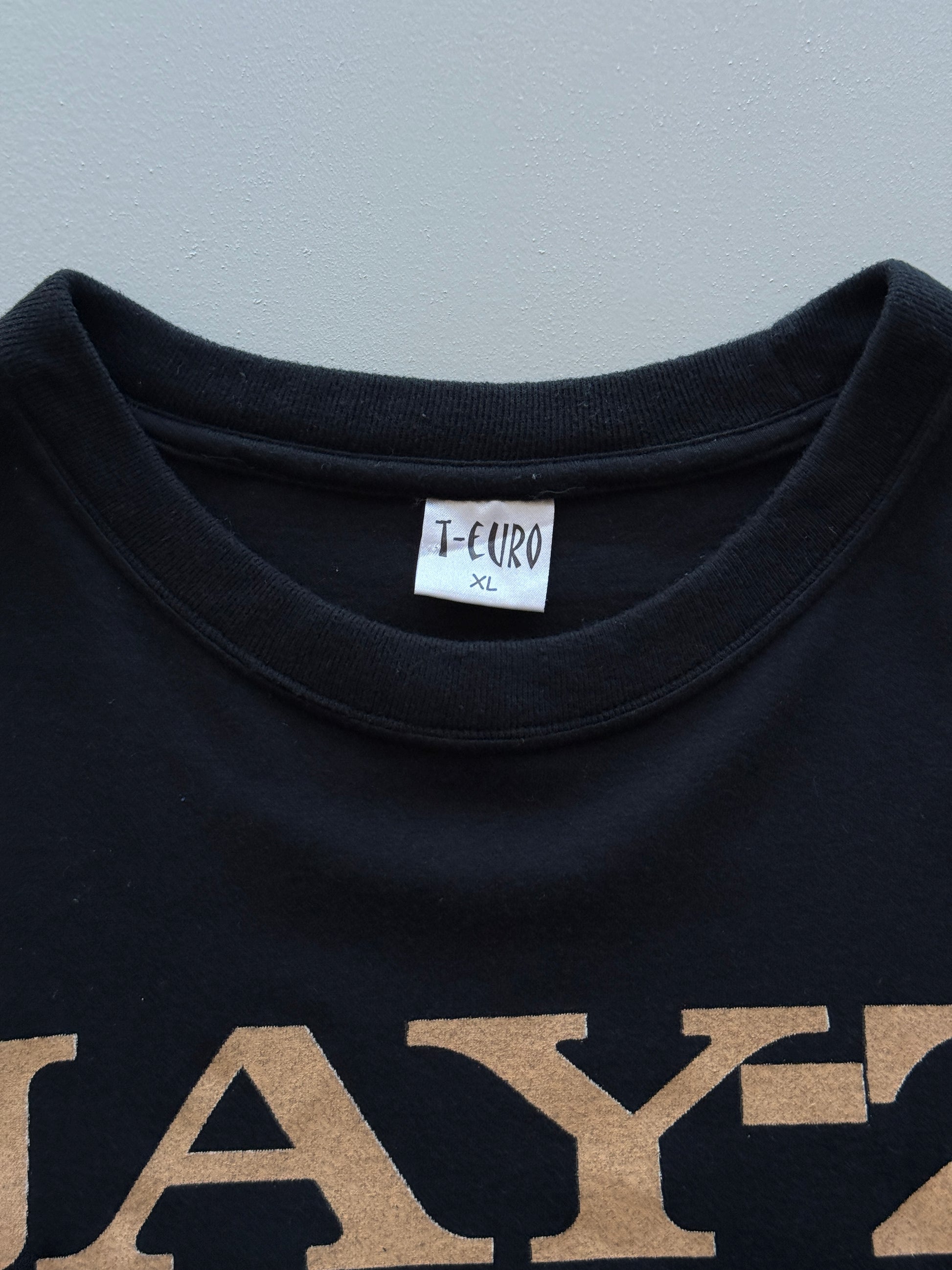 Black Jay-Z American Gangster 2008 Vintage Tour Graphic T-Shirt - Large