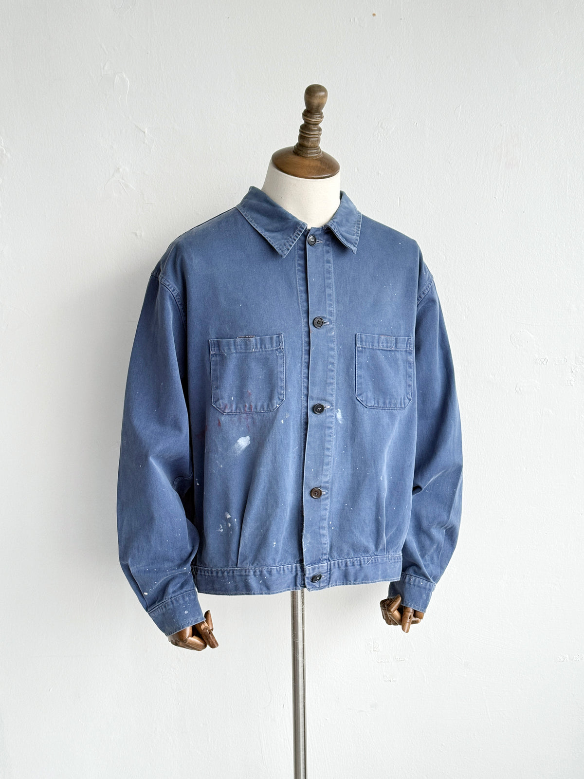 Blue French 1970's Vintage Workwear Chore Jacket CH547