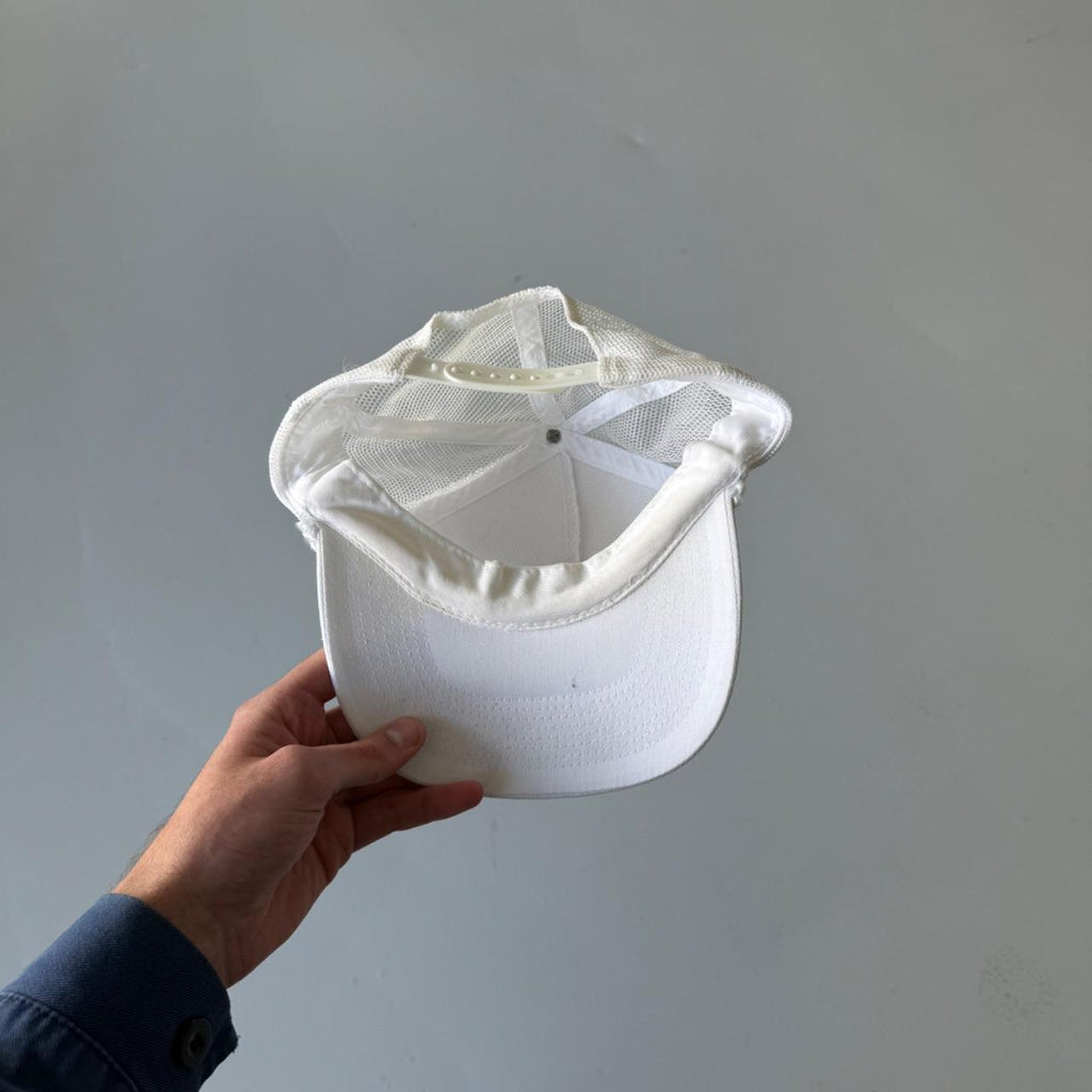 White Oregon Vintage Mesh SnapBack Trucker Cap