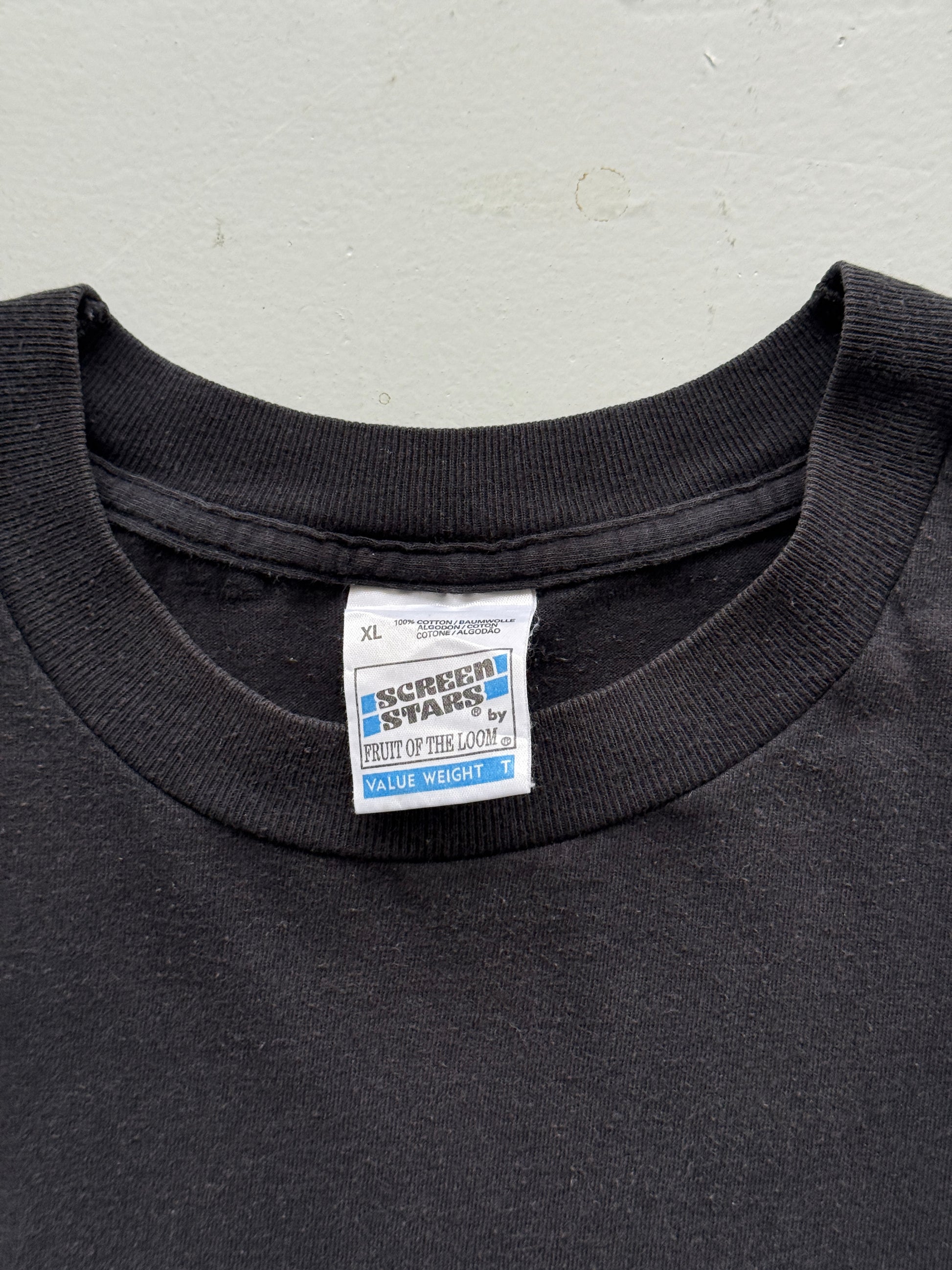 Black Voodoo 90's Vintage Tourist Graphic T-Shirt - XL