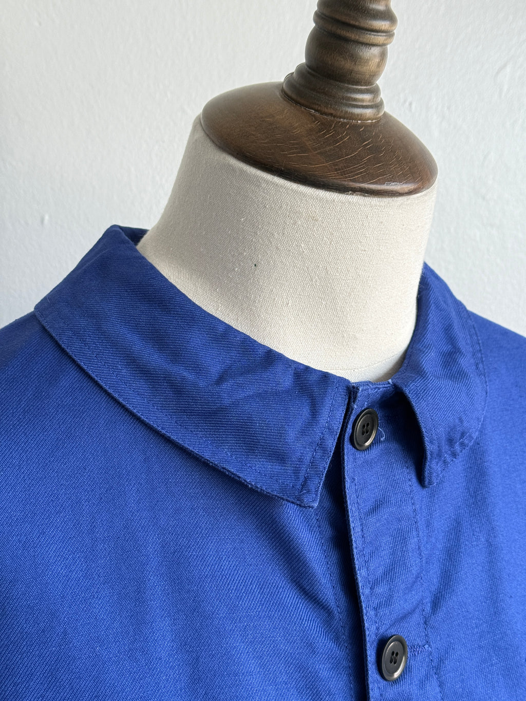 Blue French 1950s/60s Vintage Workwear Chore Jacket CH470 - Medium