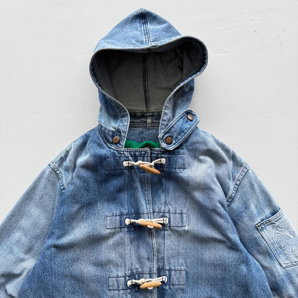 Rare Valentino 90’s Vintage Denim Duffel Coat - Large